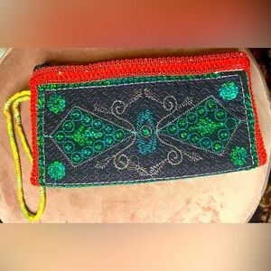 Handmade sequined clutch